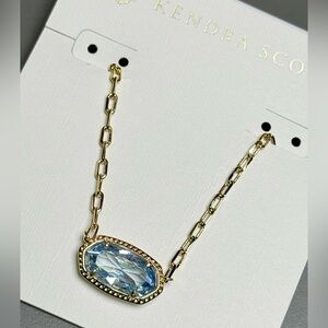 Kendra Scott Lee Luxe Gold Necklace in Blue